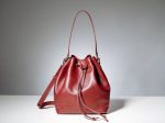 Burgundy Leather Bucket Bag
