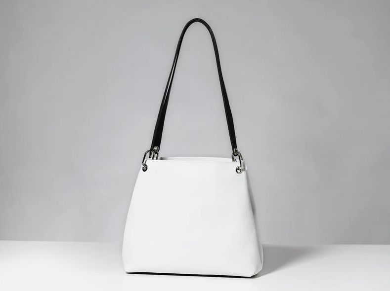 White Leather Hobo Bag