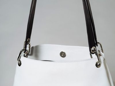 White Leather Hobo Bag